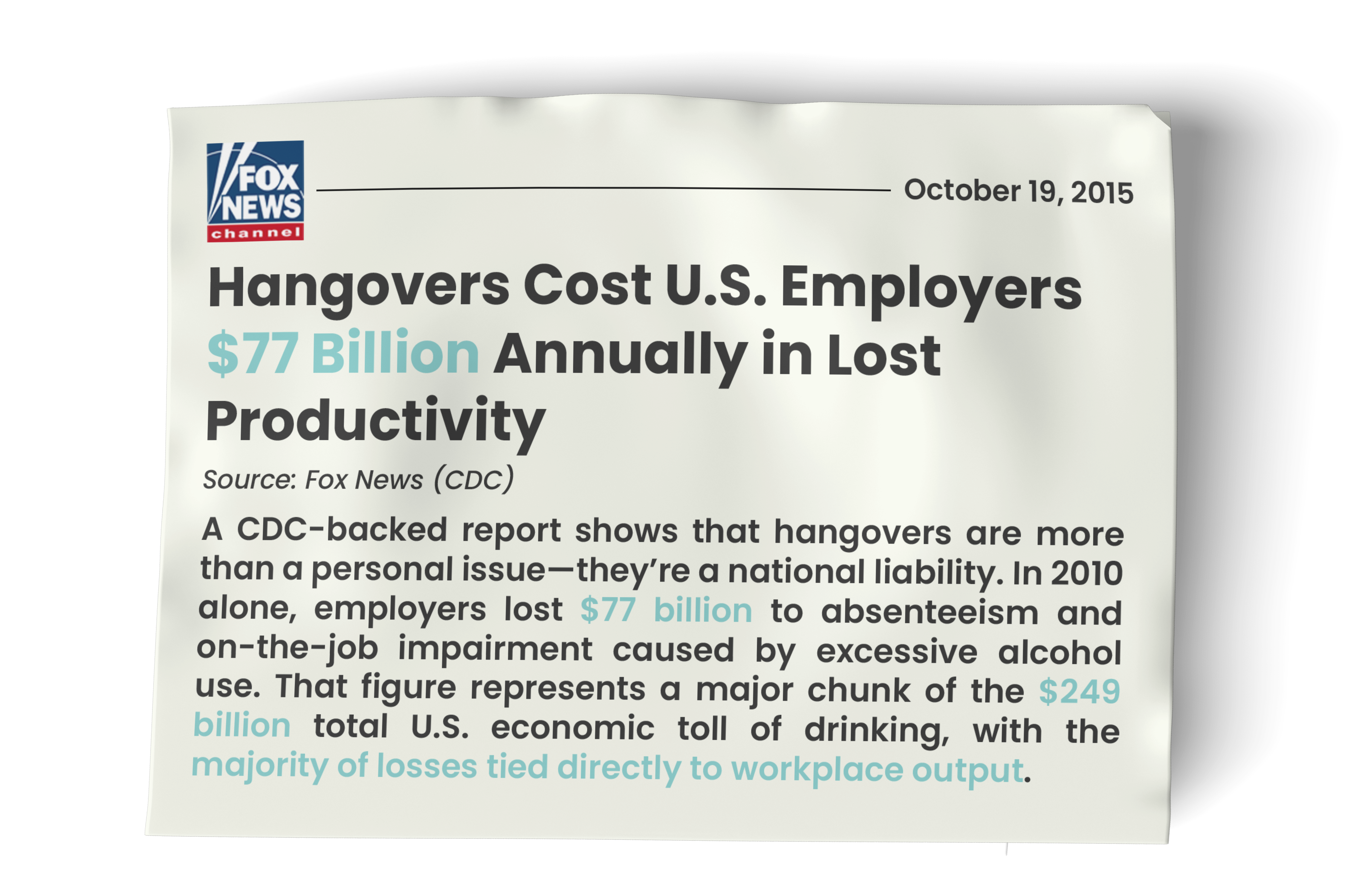 News article about workplace productivity